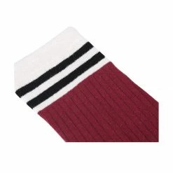 Allegra K Women Bar Striped Stretchy Soft Color Blocks Comfortable Cotton Crew Socks 6 Pairs Accessories