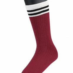 Allegra K Women Bar Striped Stretchy Soft Color Blocks Comfortable Cotton Crew Socks 6 Pairs Accessories
