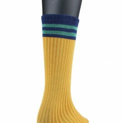 Allegra K Women Bar Striped Stretchy Soft Color Blocks Comfortable Cotton Crew Socks 6 Pairs Accessories