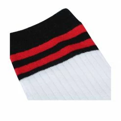 Allegra K Women Bar Striped Stretchy Soft Color Blocks Comfortable Cotton Crew Socks 6 Pairs Accessories