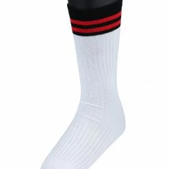 Allegra K Women Bar Striped Stretchy Soft Color Blocks Comfortable Cotton Crew Socks 6 Pairs Accessories