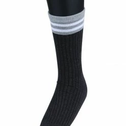 Allegra K Women Bar Striped Stretchy Soft Color Blocks Comfortable Cotton Crew Socks 6 Pairs Accessories