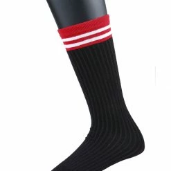 Allegra K Women Bar Striped Stretchy Soft Color Blocks Comfortable Cotton Crew Socks 6 Pairs Accessories