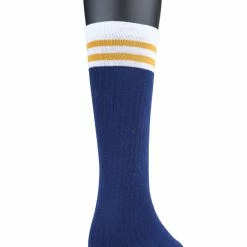 Allegra K Women Bar Striped Stretchy Soft Color Blocks Comfortable Cotton Crew Socks 6 Pairs Accessories