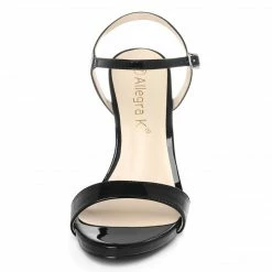 Allegra K Shoes Women Open Toe Stiletto Heel Ankle Strap Dress Sandals