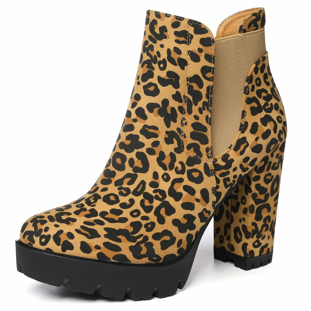 Allegra K Shoes Women Chunky High Heel Platform Zipper Chelsea Boots 4 Allegra K Shoes Women Chunky High Heel Platform Zipper Chelsea Boots