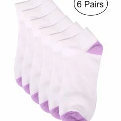 Allegra K Accessories Mother Daughter 6 Pack Invisible Colour Block Breathable Ankle Socks