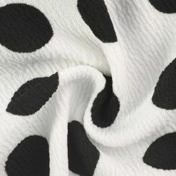 Allegra K Women Polka Dot Contrast Collar Above Knee A Line Dress