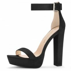 Allegra K Women's Platform High Heel Ankle Strap Chunky Heels Sandals 51 Allegra K Women's Platform High Heel Ankle Strap Chunky Heels Sandals