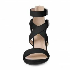 Allegra K Women Ankle Strap Cross Design Block Heel Sandals Shoes 39 Allegra K Women Ankle Strap Cross Design Block Heel Sandals Shoes