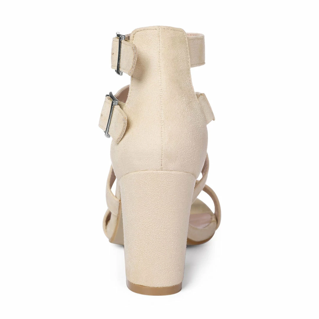 Allegra K Women Ankle Strap Cross Design Block Heel Sandals Shoes 13 Allegra K Women Ankle Strap Cross Design Block Heel Sandals Shoes