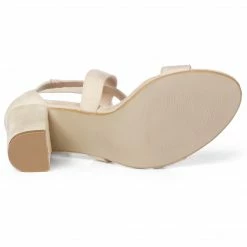 Allegra K Women Ankle Strap Cross Design Block Heel Sandals Shoes 35 Allegra K Women Ankle Strap Cross Design Block Heel Sandals Shoes