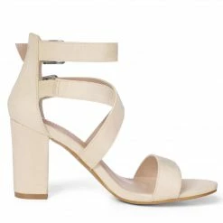 Allegra K Women Ankle Strap Cross Design Block Heel Sandals Shoes 36 Allegra K Women Ankle Strap Cross Design Block Heel Sandals Shoes