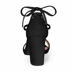 Allegra K Women's Tie Up Strappy Heels Chunky High Heels Sandal Shoes