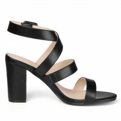 Allegra K YFL284-23 Women Crisscross Open Toe Block Heel Strappy Sandals Shoes 56 Allegra K YFL284-23 Women Crisscross Open Toe Block Heel Strappy Sandals Shoes