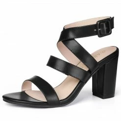 Allegra K YFL284-23 Women Crisscross Open Toe Block Heel Strappy Sandals Shoes 51 Allegra K YFL284-23 Women Crisscross Open Toe Block Heel Strappy Sandals Shoes