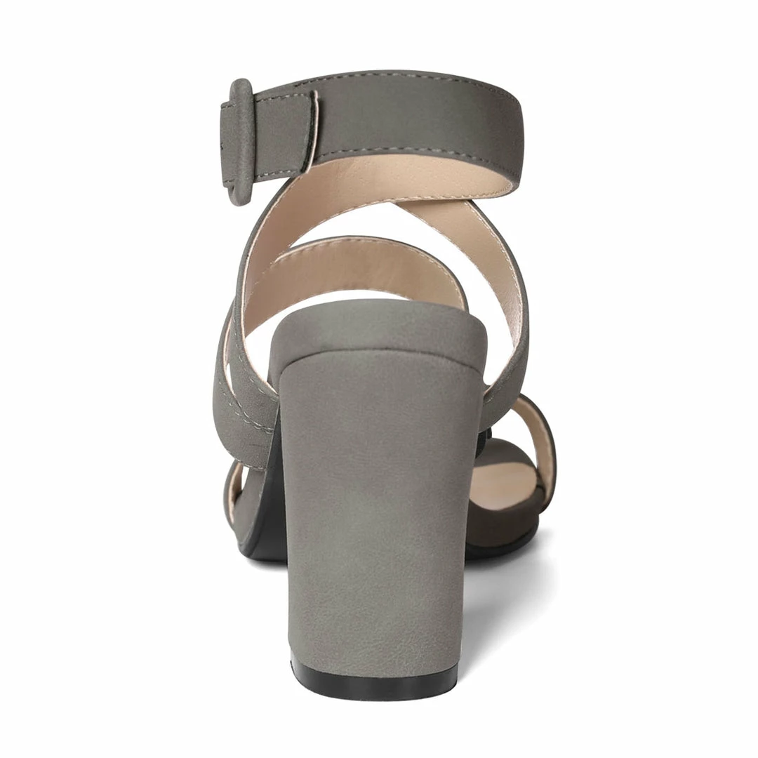 Allegra K YFL284-23 Women Crisscross Open Toe Block Heel Strappy Sandals Shoes 19 Allegra K YFL284-23 Women Crisscross Open Toe Block Heel Strappy Sandals Shoes