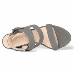 Allegra K YFL284-23 Women Crisscross Open Toe Block Heel Strappy Sandals Shoes 47 Allegra K YFL284-23 Women Crisscross Open Toe Block Heel Strappy Sandals Shoes