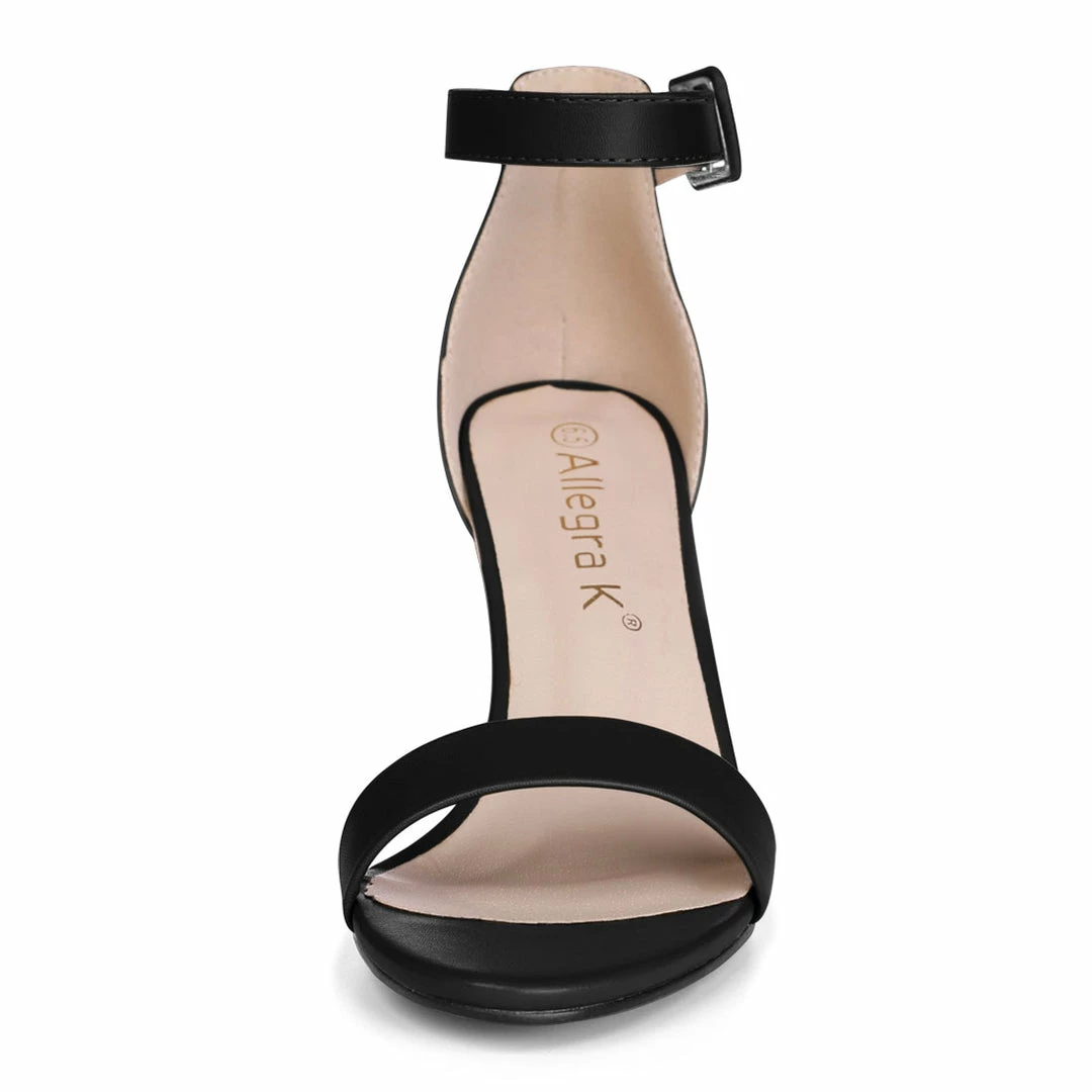 Allegra K Women's High Heels Ankle Strap Chunky Heel Sandals Shoes 39 Allegra K Women's High Heels Ankle Strap Chunky Heel Sandals Shoes