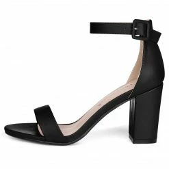 Allegra K Women's High Heels Ankle Strap Chunky Heel Sandals Shoes 84 Allegra K Women's High Heels Ankle Strap Chunky Heel Sandals Shoes