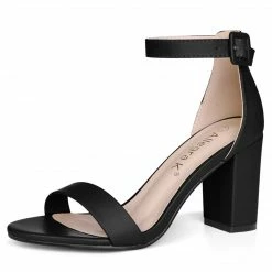 Allegra K Women's High Heels Ankle Strap Chunky Heel Sandals Shoes 79 Allegra K Women's High Heels Ankle Strap Chunky Heel Sandals Shoes