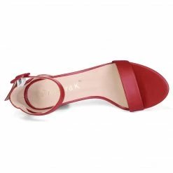 Allegra K Women's High Heels Ankle Strap Chunky Heel Sandals Shoes 75 Allegra K Women's High Heels Ankle Strap Chunky Heel Sandals Shoes