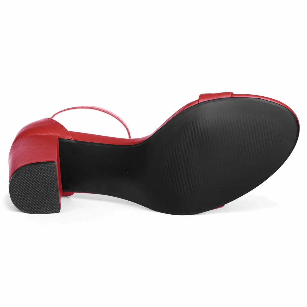 Allegra K Women's High Heels Ankle Strap Chunky Heel Sandals Shoes 35 Allegra K Women's High Heels Ankle Strap Chunky Heel Sandals Shoes