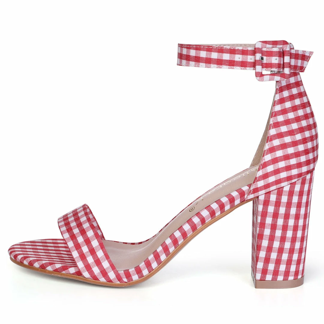 Allegra K Women Open Toe Block Heel Printed Ankle Strap Sandals Shoes 57 Allegra K Women Open Toe Block Heel Printed Ankle Strap Sandals Shoes