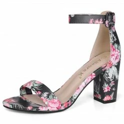 Allegra K Women Open Toe Block Heel Printed Ankle Strap Sandals Shoes 100 Allegra K Women Open Toe Block Heel Printed Ankle Strap Sandals Shoes