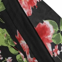 Allegra K Floral Prints Keyhole Chiffon Sleeveless Tank Top Women