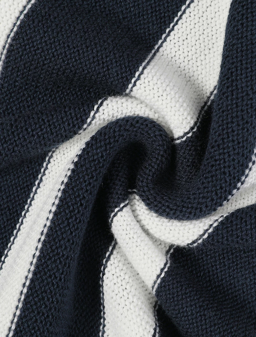 Allegra K Long Sleeves Drop Shoulder Loose Striped Sweater Women 15 Allegra K Long Sleeves Drop Shoulder Loose Striped Sweater Women