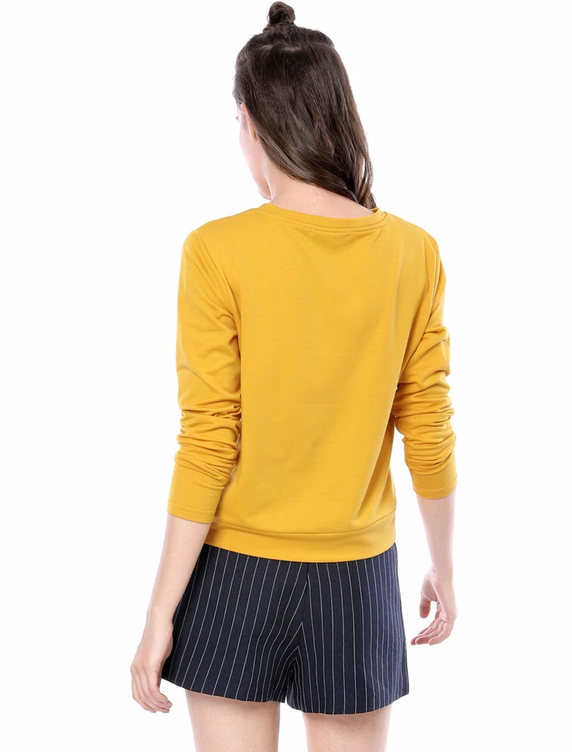 Women Allegra K Cat Prints Crew Neck Long Sleeves Top Shirt 8 Women Allegra K Cat Prints Crew Neck Long Sleeves Top Shirt