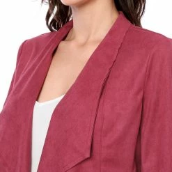Allegra K Women's Moto Faux Suede Jacket Lightweight Open Front Lapel Draped Outwear Cardigan Clothing 98 Allegra K Women's Moto Faux Suede Jacket Lightweight Open Front Lapel Draped Outwear Cardigan Clothing