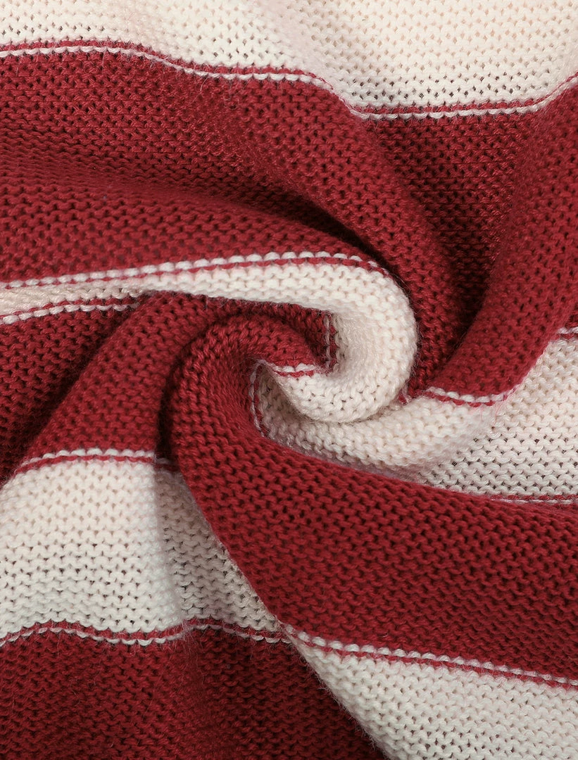 Allegra K Long Sleeves Drop Shoulder Loose Striped Sweater Women 9 Allegra K Long Sleeves Drop Shoulder Loose Striped Sweater Women