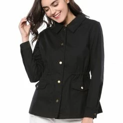 Allegra K Cotton Lightweight Utility Jacket