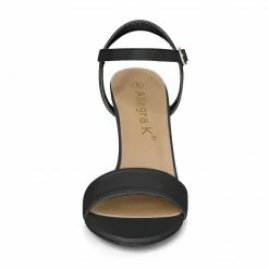 Allegra K Shoes Women Open Toe Stiletto Heel Ankle Strap Dress Sandals
