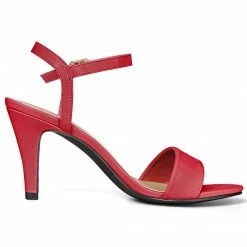 Allegra K Shoes Women Open Toe Stiletto Heel Ankle Strap Dress Sandals
