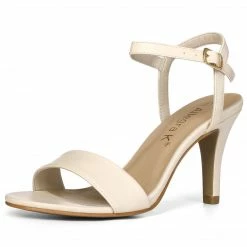 Allegra K Shoes Women Open Toe Stiletto Heel Ankle Strap Dress Sandals