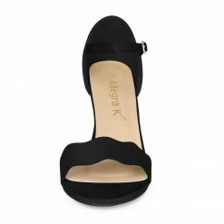 Allegra K Shoes BCA2293-2 Women Stiletto Heel Scalloped Ankle Strap Sandals 53 Allegra K Shoes BCA2293-2 Women Stiletto Heel Scalloped Ankle Strap Sandals