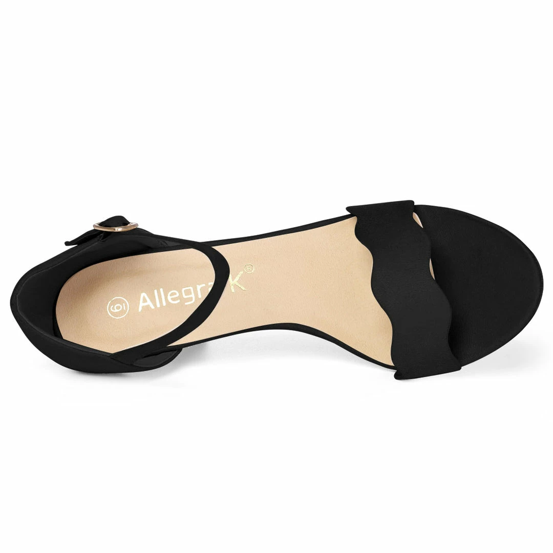 Allegra K Shoes BCA2293-2 Women Stiletto Heel Scalloped Ankle Strap Sandals 28 Allegra K Shoes BCA2293-2 Women Stiletto Heel Scalloped Ankle Strap Sandals