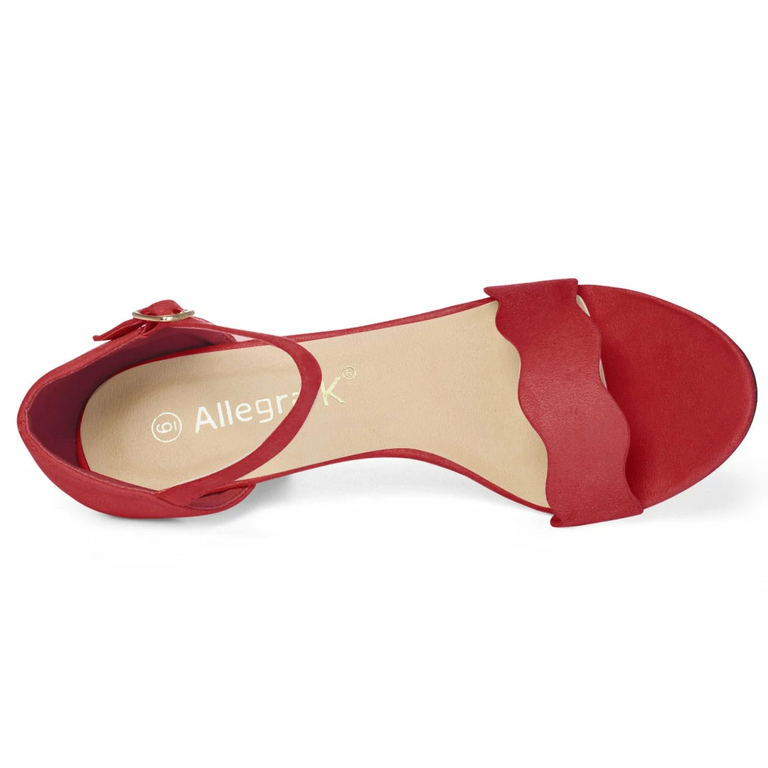 Allegra K Shoes BCA2293-2 Women Stiletto Heel Scalloped Ankle Strap Sandals 21 Allegra K Shoes BCA2293-2 Women Stiletto Heel Scalloped Ankle Strap Sandals