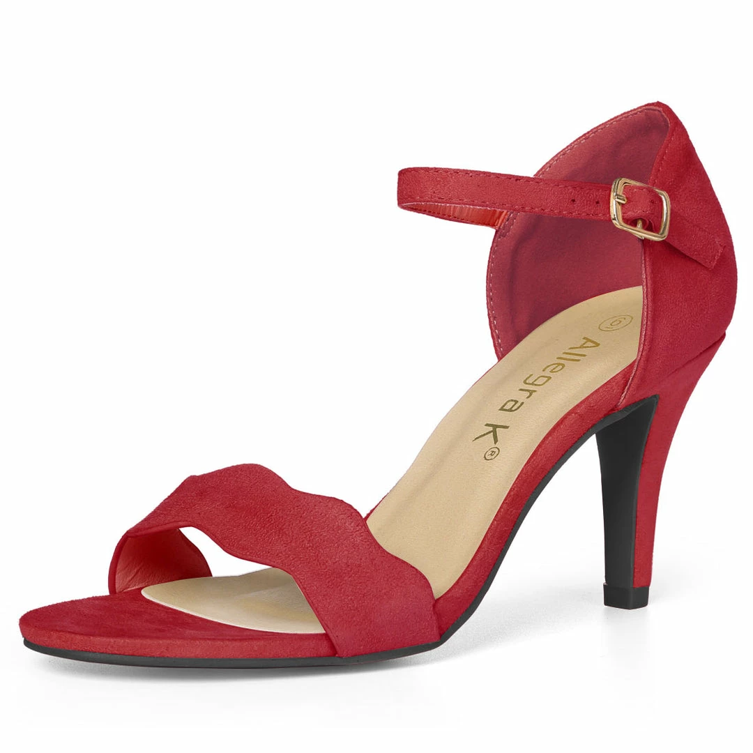 Allegra K Shoes BCA2293-2 Women Stiletto Heel Scalloped Ankle Strap Sandals 17 Allegra K Shoes BCA2293-2 Women Stiletto Heel Scalloped Ankle Strap Sandals