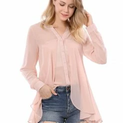 Allegra K Women Allgra K V Neck Layered Chiffon Swing Blouse W Tube Top 22 Allegra K Women Allgra K V Neck Layered Chiffon Swing Blouse W Tube Top