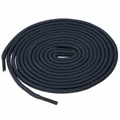 Allegra K 2 Pairs Unisex Thick Solid Colors Round Shoelaces For Leather Shoes Boots