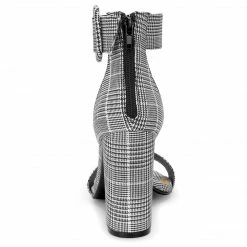 Allegra K Shoes BC0593 Women Block Heel Zipper Buckle Ankle Strap Sandals