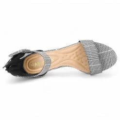 Allegra K Shoes BC0593 Women Block Heel Zipper Buckle Ankle Strap Sandals