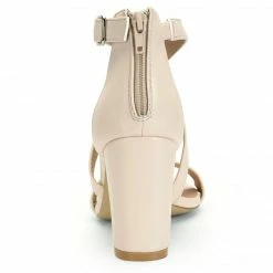 Allegra K HJ284H-03 Women Chunky Heel Crisscross Straps Dress Sandals 39 Allegra K HJ284H-03 Women Chunky Heel Crisscross Straps Dress Sandals