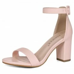 Allegra K Women's High Heels Ankle Strap Chunky Heel Sandals Shoes 65 Allegra K Women's High Heels Ankle Strap Chunky Heel Sandals Shoes