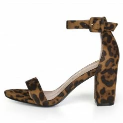 Allegra K Women Open Toe Block Heel Printed Ankle Strap Sandals Shoes 92 Allegra K Women Open Toe Block Heel Printed Ankle Strap Sandals Shoes