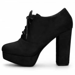 Allegra K Shoes Women's Platform Chunky Heel Lace Up Booties 91 Allegra K Shoes Women's Platform Chunky Heel Lace Up Booties